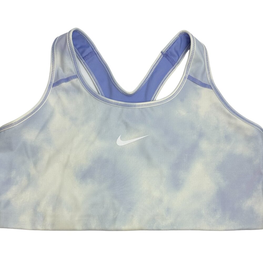 Nike Sports Bra 1x Plus Dri-Fit Lavender and White Tie Dye